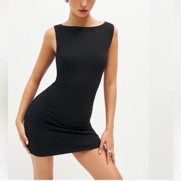 Reformation Nataly Knit Black Mini Dress - Picture 1 of 12